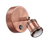 ledscom.de Applique murale RETRA, interrupteur, bronze mat, ronde, 1x E27 max. 60W