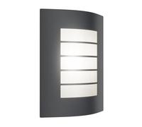 ledscom.de Applique ZYNO pour l'extérieur, IP44, acier inoxydable, anthracite mat, carrée, 1x E27 max. 40W