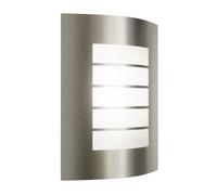 ledscom.de Applique ZYNO, pour l'extérieur, IP44, inox, incl. E27 LED, max. 1020lm, variateur à 3 niveaux, blanc