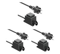 ledscom.de Bloc d'alimentation à transformateur LED 3 x 10 W pour système modulaire NEMO, connecteur, 12 V CA, noir, IP65