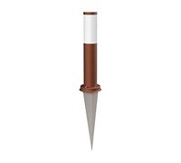 ledscom.de Borne d'éclairage PORU avec piquet de terre pour l'extérieur, IP44, 39cm, brun, ampoule E27 471lm incluse, blanc extra-chaud