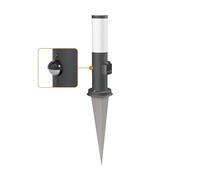 ledscom.de Borne d'éclairage PORU Capteur avec piquet de terre pour l'extérieur, 38cm, anthracite 1xE27 max.15W Prise de courant