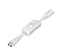 ledscom.de Câble de continuité pour système de Connexion connecteur C7/C8, Interrupteur, 0,2 m, Blanc