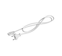 ledscom.de Câble de raccordement avec fiche Euro de type C (CEE 7/16) et fiche d'appareil C7/C8 (IEC 60320), 1,5 m, blanc