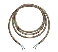 ledscom.de Câble textile, 3 m, multicolore, 2 x 0,75 mm², H03VV-F gaine textile