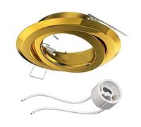 ledscom.de Cadre de montage au plafond FABI, rond, pivotant, or brillant (GU10/MR16/GU5,3/50mm) douille incluse