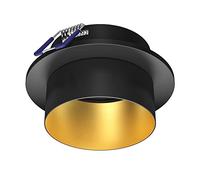 ledscom.de Cadre de montage au plafond KRON, rond, noir/or mat