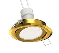 ledscom.de Cadre de plafond FABI, rond, pivotant, doré brillant (GU10/MR16/GU5,3/50mm), blanc chaud - blanc, 473lm, Smart, WLAN, Alexa