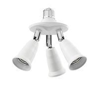 ledscom.de Culot E27, adaptateur splitter triple, blanc