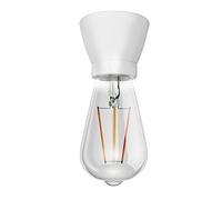 ledscom.de Douille de lampe en porcelaine MINZ, ronde, blanche + lampe LED 240lm, blanc extra-chaud