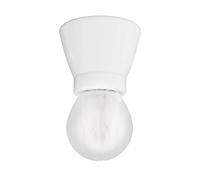 ledscom.de Douille de lampe en porcelaine MINZ, ronde, blancheLampe, 477lm, blanc chaud