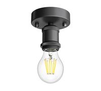 ledscom.de Douille de lampe vintage RETRA, noire, ampoule E27 incluse efficacité énergétique A (blanc chaud, 4W, 848lm)