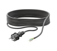 ledscom.de Fiche Schuko de type F avec câble externe, 5 m, noir, 3 x 0,75 mm²