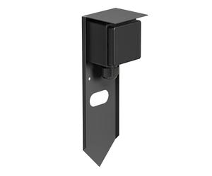 ledscom.de Garten Colonne de Prises de Courant PIWI avec Piquet de Terre pour l'extérieur, IP44, 1 Fois, Acier Inoxydable, Anthracite, carré, 24 cm