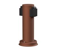 ledscom.de Garten Colonne de Prises de Courant PORU pour l'extérieur, IP44, 2X, Acier Inoxydable, Brun, Rond, 27 cm