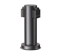 ledscom.de Garten Colonne de Prises de Courant PORU pour l'extérieur, IP44, 2X, Acier Inoxydable, Noir, Rond, 27 cm