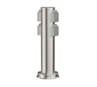 ledscom.de Garten Colonne de Prises PORU pour l'extérieur, IP44, 4X, Acier Inoxydable, INOX, Ronde, 39 cm