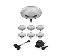 ledscom.de Lampadaire LED Bunda, 2 lampes, pour l'extérieur, passable, blanc chaud, jeu de 7 pièces