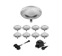 ledscom.de Lampadaire LED Bunda, 2 lampes, pour l'extérieur, passable, blanc chaud, jeu de 9 pièces