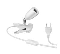ledscom.de Lampe à pince LIK, blanc mat, 1x E27 max. 60W