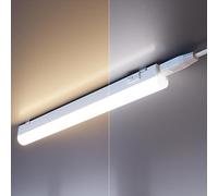 ledscom.de Lampe d'agencement LED RIGEL, température de couleur réglable, fiche, 26cm, 4,4 W, 395lm, blanc chaud/blanc
