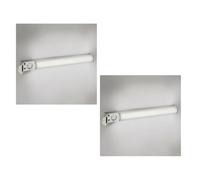 ledscom.de Lampe de miroir à 2 LED FERIG, lampe de salle de bains avec prise, 49 cm, 8,4 W, 964 lm, blanche