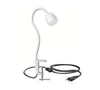 ledscom.de Lampe de serrage GU10 KLUK avec col de cygne, blanc in U10, blanc, 6,74W 630lm