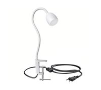 ledscom.de Lampe de serrage GU10 KLUK avec col de cygne, blanc incl. GU10, variateur à 3 niveaux, blanc, W