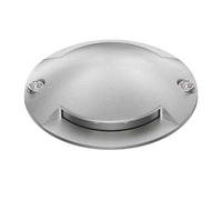 ledscom.de Lampe de sol LED, marquage de chemin BUNDA pour l'extérieur, IP67, 2 flammes, aluminium, rond, 70mm Ø, blanc chaud