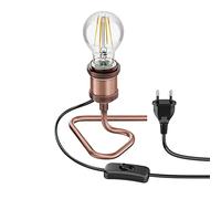 ledscom.de Lampe de table RETRA, interrupteur, bronze + lampe LED 963lm blanc chaud