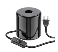 ledscom.de Lampe de table TIPO, interrupteur, porcelaine, noir, 1x E27 max. 300W