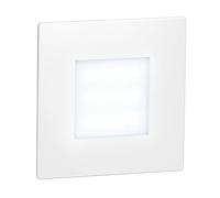 ledscom.de Lampe d'escalier/encastrée dans le mur à LED FEX pour l'intérieur et l'extérieur, carrée, 85 x 85mm, blanc froid