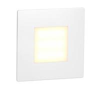 ledscom.de Lampe d'escalier/encastrée dans le mur à LED FEX pour l'intérieur et l'extérieur, carrée, 85 x 85mm, blanc chaud