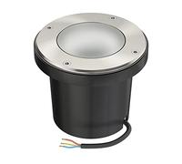 ledscom.de Lampe encastrée dans le sol BOFU pour l'extérieur, IP67, orientable, inox, ronde, 150mm Ø, 1x GU10 max. 15W, verre dépoli