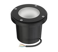 ledscom.de Lampe encastrée dans le sol BOFU pour l'extérieur, IP67, orientable, noire, ronde, 150mm Ø, 1x GU10 max. 15W, verre dépoli