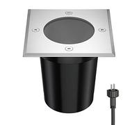 ledscom.de Lampe encastrée dans le sol REJA pour l'extérieur, IP67, inox, carrée, 11 x 11cm, 1x GU5.3 max. 15W