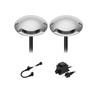 ledscom.de Lampe LED de sol en saillie Bunda, 1 flamme, pour l'extérieur carrossable, blanc chaud, set de 2