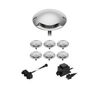 ledscom.de Lampe LED de sol en saillie Bunda, 1 flamme, pour l'extérieur, carrossable, blanc chaud, set de 7 pièces