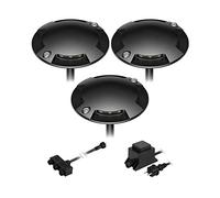 ledscom.de Lampe LED de sol en saillie Bunda, 4 flammes, pour l'extérieur, noir, carrossable, blanc chaud, 3 pièces