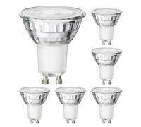 ledscom.de Lot de 6 ampoules LED GU10, PAR16, blanc (4100 K), 8,2 W, 1179 lm, réflecteur à 33° (argent