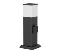 ledscom.de Lumière de chemin/Borne d'éclairage POLLY pour l'extérieur, IP44, 35 cm, noir, 1x G9 max. 10W, prise de courant