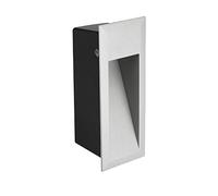 ledscom.de Lumière d'escalier LED/lampe encastrée dans le mur pour l'intérieur et l'extérieur, downlight, rectangulaire, gris, 95 x 235mm, blanc chaud
