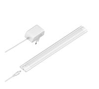 ledscom.de Luminaire d'agencement LED SIRIS blanc mat avec bloc d'alimentation, plat, 30cm, 368lm, blanc chaud