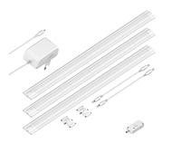 Luminaire d'agencement à LED SIRIS blanc mat avec détecteur de mouvement plat [EEK: G]