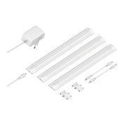 ledscom.de Luminaire d'agencement LED SIRIS blanc mat, plat, 30cm chacun, 370lm chacun, blanc, 3er Set