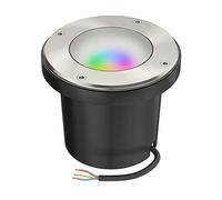 ledscom.de Luminaire encastré dans le sol BOFU pour l'extérieur, IP67, orientable, inox, rond, 150mm Ø ; incl. Smart Home RGBW GU10 lampe LED 473lm