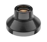 ledscom.de Plafonnier/douille de lampe ELEKTRA, porcelaine, noir brillant, 1x E27 max. 300W