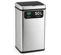 ledscom.de Poubelle à capteur SORTA 50 L, poubelle en acier inoxydable