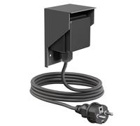 ledscom.de Prise apparente PIWI pour l'extérieur avec câble de 2 m, IP44, simple, anthracite