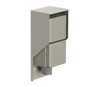 ledscom.de Prise de courant apparente PIWI pour l'extérieur, IP44, 2x, inox, verticale